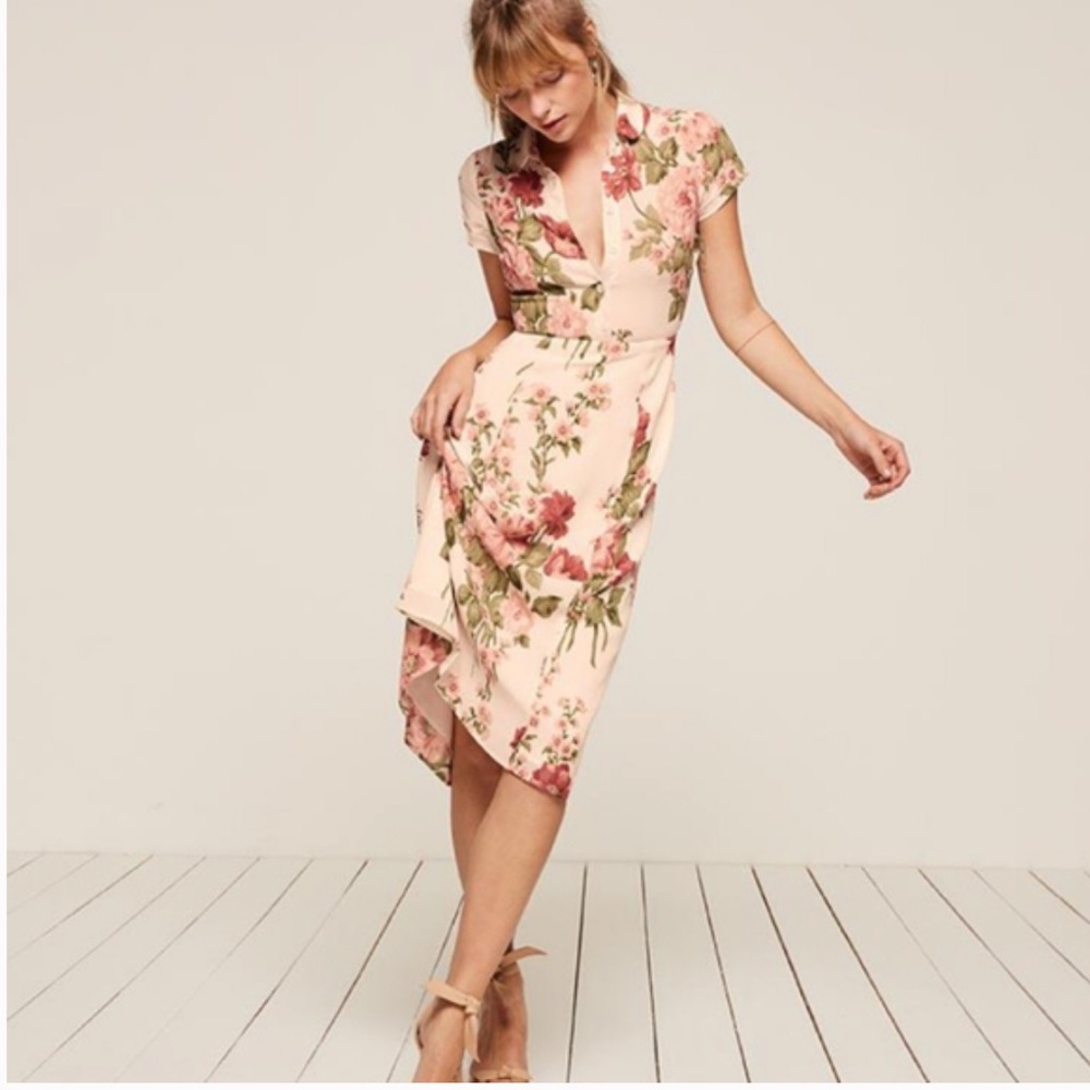 Reformation floral midi dress